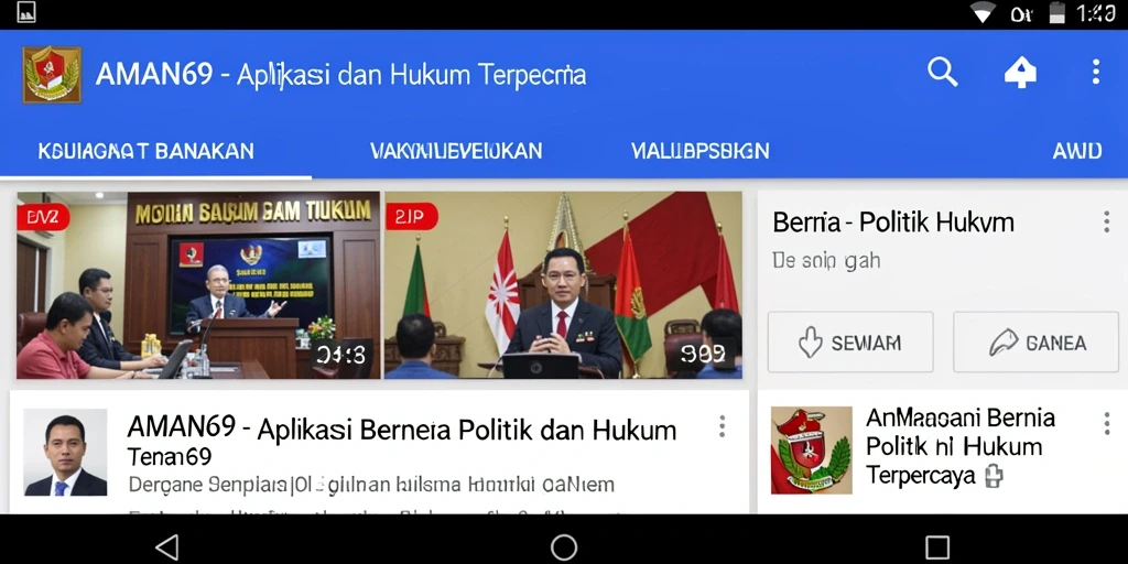 Tampilan utama AMAN69 menampilkan berita politik dan hukum terkini.
