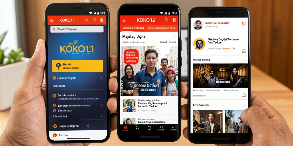 Tampilan antarmuka aplikasi KOKO11 yang modern dan user-friendly.