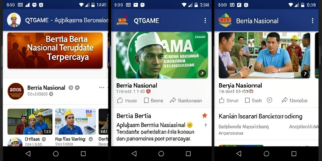 Antarmuka QTGAME yang modern dan menarik untuk berita nasional.