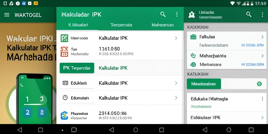 Tampilan interface pengguna WAKTOGEL untuk Kalkulator IPK yang mudah digunakan.